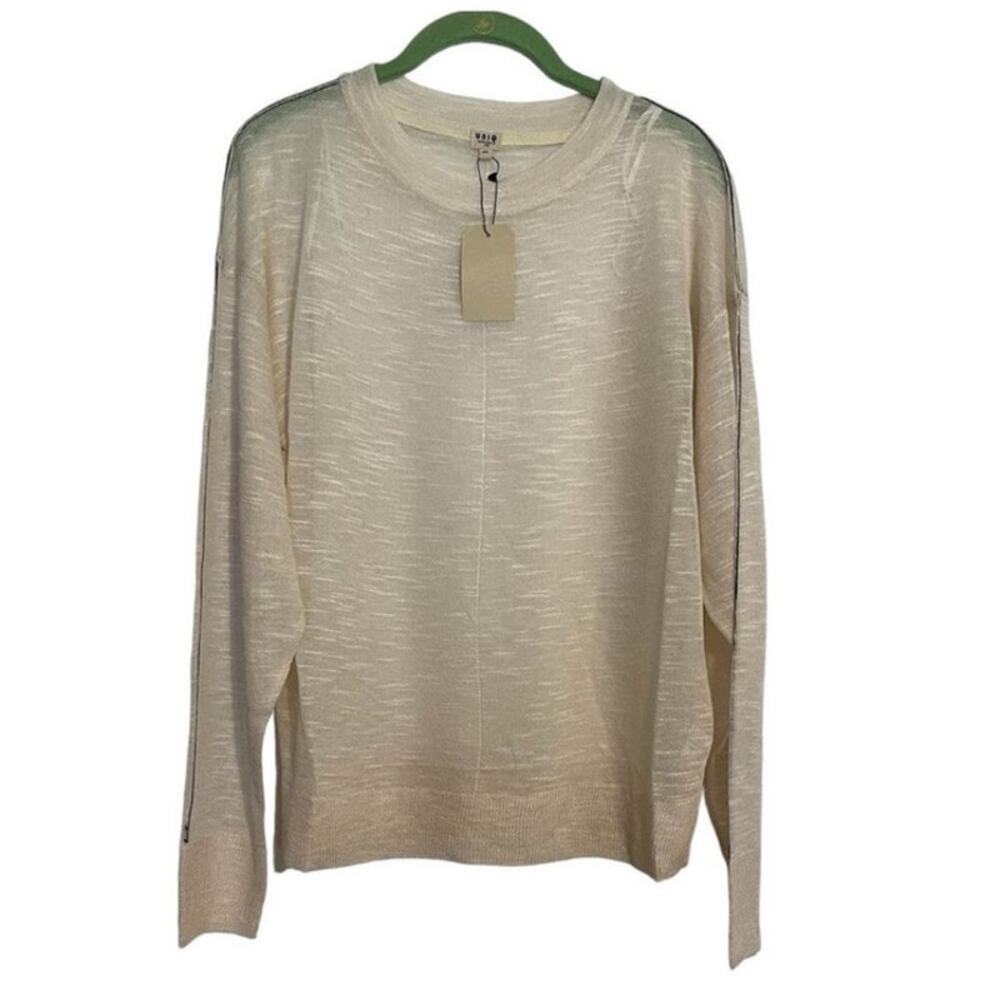 UNIQ Women's Cream Sheer Long Sleeve Sweater Style SW-70617 Size S/M NWT